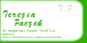 terezia paczek business card